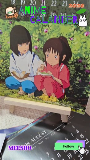 Ruby's Pick@ Lifestyle & Home Decor. on Instagram: "Anime Fandom Calender: Demon slayer Theme Table Calender. Studio Ghibli Movie posters Table Calender with wooden stand. You can gift 🎁 it to Anime Fandom 🗓🎁🗓🎁 🇮🇳Vocal for local. 🇮🇳Make in India Buy and support Handicraft and Handmade products. 💝 ▪️Get 30% off on your first meesho order. ▪️COD ▪️Free Delivery ▪️Easy returns. ▪️Pay less if you select ONLY WRONG and Defective product return ▪️Save ₹15 or more on online payment Comment fo