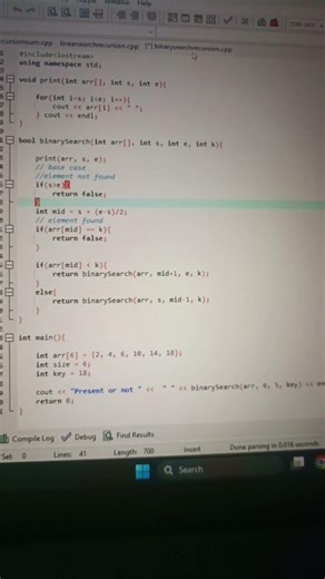 linear search and Binary search using recursion 🖥️ #linearsearch #binarysearch #coding #programming