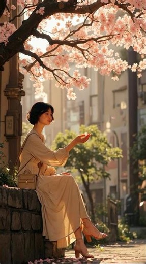 spring ambience with cherry blossoms🌸 | Peaceful Ghibli Style Spring ASMR