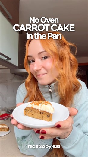 CARROT CAKE in Pan! 🥕 #easyrecipe #carrotcake #cakeinpan #recipe