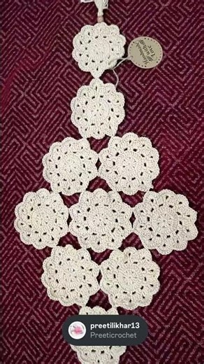 Handmade crochet table runner #crochetpatterns #crochet #tablerunner