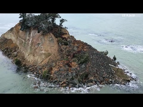 見附島、地震で変わり果てた姿に…珠洲
