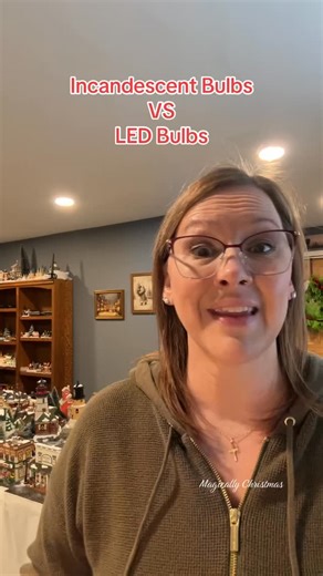 Inconsistent bulbs vs LED bulbs and why I use LED in my Christmas Village. #christmas #department56 #christmasvillage | Magically Christmas