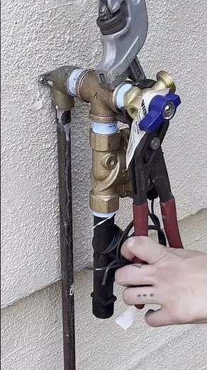 Installing a Brass Automatic Irrigation Valve #shorts