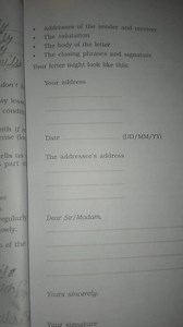 Explain the components of a formal letter including addresses, ... | Filo