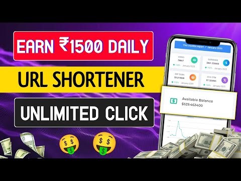 Earn ₹1500/- Daily 🤑 URL Shortener Unlimited Click Tricks | Best URL Shortener in 2025