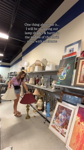 Abby Askew | I have literally never thrifted a lamp that actually had a good proportioned lamp shade + harp combo so I always *customize* them. Be... | Instagram