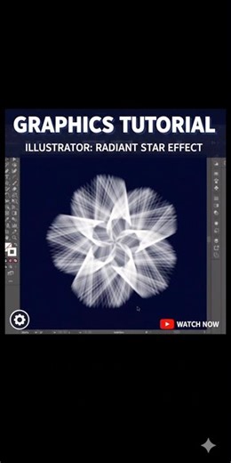 How to Create a Radiant Star Effect in Adobe Illustrator | Graphic Design Tutorial.