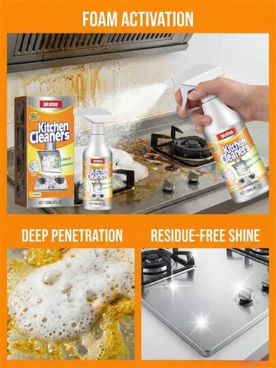 Jakehoe 120ML Kitchen Foam Cleaner / Oven Foam Cleaner / Household Stove Extractor Fan Stubborn Dirt Oil Stain Cleaning Degreaser, Suitable For Kitchen, Bathroom, Cookware, Stainless Steel And More Scenarios, Random Delivery Of New And Old Models. | SHEIN