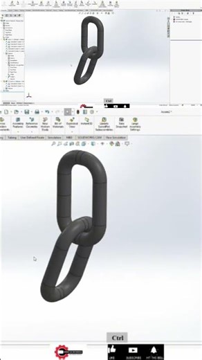 chain design and assembly in solidworks