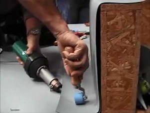 Rion Hot air gun for welding roofing membranes. PVC and TPO membrane welding with BAK hot air tools.