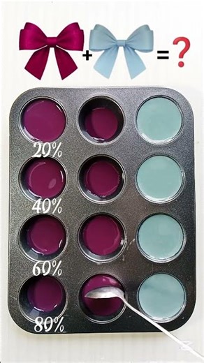 Vivid Plum & Powder Blue Harmony – 4 Elegant Shades#colormixing#colormix#artshorts#artisticcolors