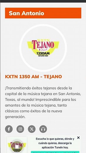 ID KXTN TEJANO AND PROUD 1350 AM & 107.5 FM HD2 2025 San Antonio, Texas, EEUU 🇺🇲🇺🇲