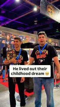 Wish kid Ari shared the stage with his brother and take in their first WrestleMania together.