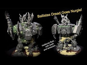 crazy kitbash time! Ballistus Dreadnought possessed and converted into a death guard chaos hellbrute