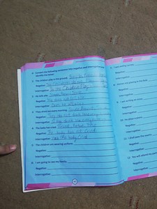 Convert the following sentences into negative and interrogative... | Filo