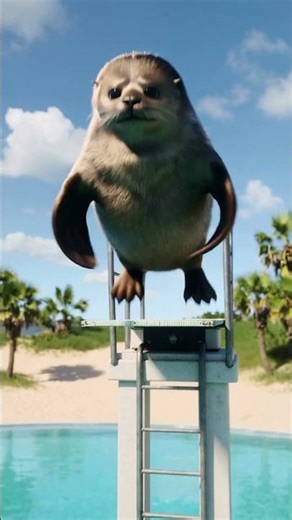 Ep.28 | Seal Diving Belly Flops on Board 🦭🤿 第28集 | 海豹跳水用肚腩拍板😂