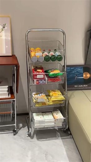 My Aesthetic Snack Cart Setup 🛒✨ | So Satisfying! #storagesolutions