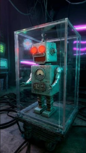 spooky robots in a cube 😱 #spookyworld #animation