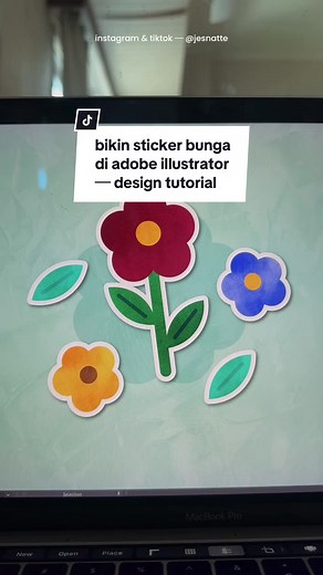 Tutorial Membuat Stiker Bunga di Adobe Illustrator