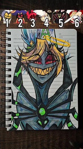 Role The Dice 🎲 Part 35, Draw New Hazbin Hotel Character ✨️ #shorts #art #anime