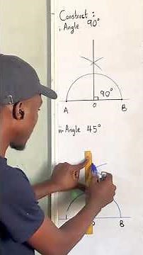 How to construct angle 45