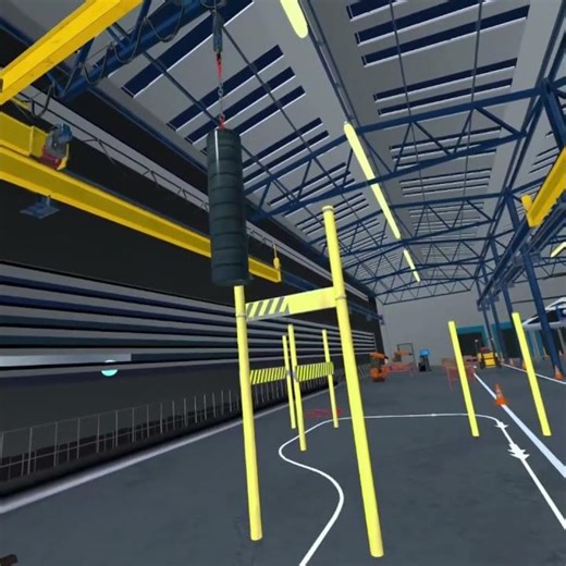 Simulateur VR de conduite de Pont roulant R 848? #formation #VR #apprentissage #Industrie4.0