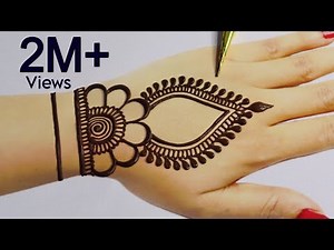 Latest Simple Backhand Mehndi design| Easy Mehandi design| Stylish Mehndi design trick| Henna Mehndi