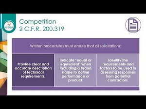 PROC 102: Procurement Processes based on 2 CFR 200.318 – 200.327