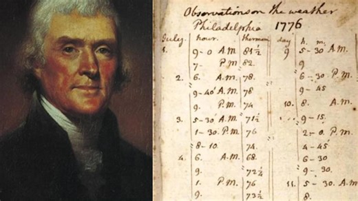 A Founding Forecast: A look at Thomas Jefferson’s weather records from July 4, 1776