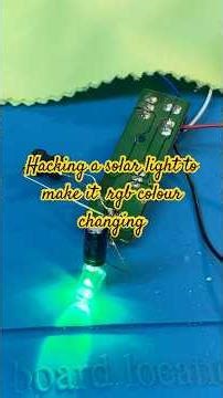 Converting a white solar garden light to rgb color changing led