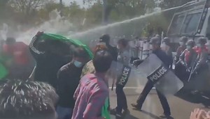 Myanmar police officers switch sides and join demonstrators during anti-coup protests