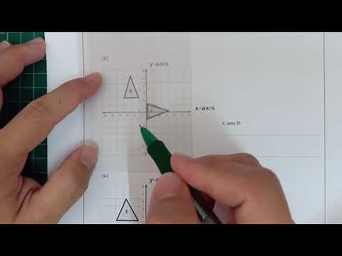 Finding centre of rotation using tracing paper Q1(b)