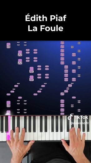 Comment jouer La foule de Edith Piaf au piano #edith #edithpiaf #lafoule #pianotutorial #pianocover #pianomusic #aupianofr #pianolesson