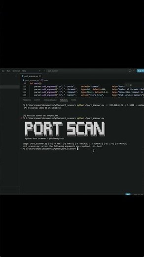 I rebuilt nmap in Python 🐍 #cybersecurity #ethicalhacking #python