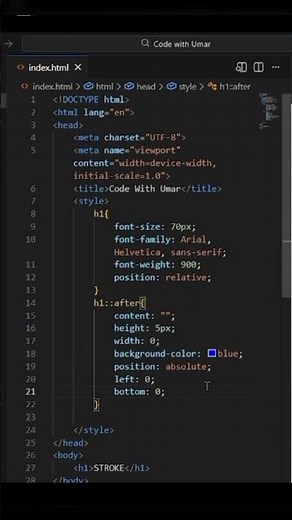 how to use underline transition using html and css