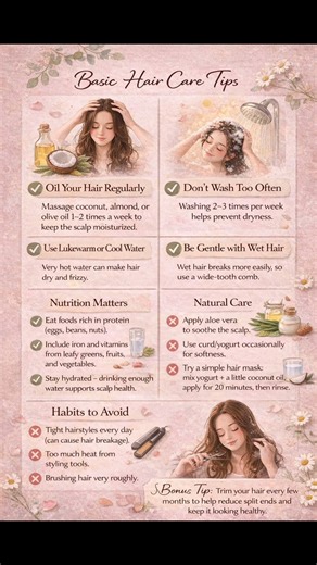 Strong, Shiny Hair Naturally ✨ Easy Hair Care Routine