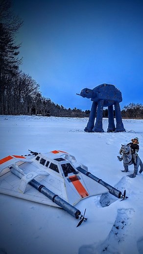 Adam Woodworth | I've had this giant inflatable AT-AT for the better part of a decade, waiting for this moment :) It took a ton of attempts, and very cold... | Instagram