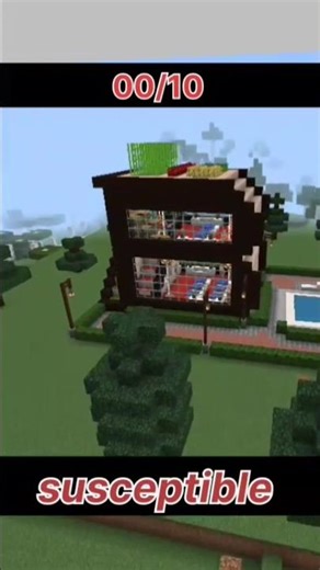 'B' house build in minecraft #minecraft