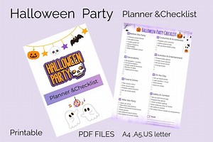 Halloween Party Planner-checklist Printable PDF – A4, A5, US Letter – Cute Halloween Party Organizer, Instant Download - Etsy Canada
