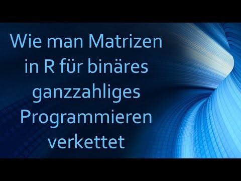 Wie man Matrizen in R für binäres ganzzahliges Programmieren verkettet