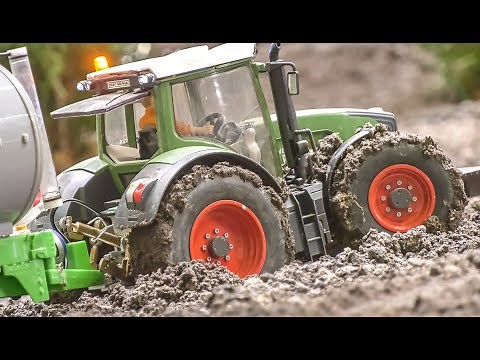 RC Tractors scale mix! RC Farming! Sprinkling! Tractor stuck! Awesome modified R/C Tractors!