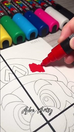 Drawing Super Mario in DIFFERENT Art Styles with Posca Markers! Part 1