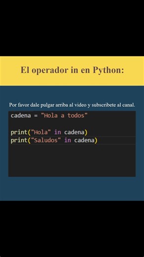 El operador in en Python (AJTekniko)