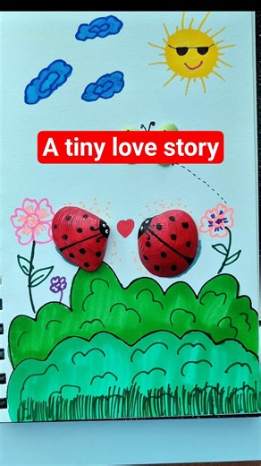 From shells?! ➡️ Cute love story ❤️ #shorts #easydrawing