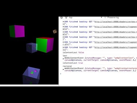 Restoring lost context in WebGL - ProgrammingTIL #150 WebGL 0092 tutorial video screencast