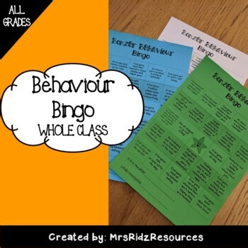 Whole Class Behaviour Management Bingo | Editable Positive Behaviour Chart