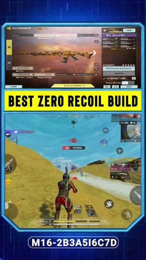 INSANE LOW RECOIL M16 GUNSMITH CODM BR #shorts #codm #callofduty #callofdutymobile