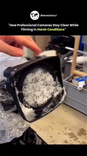 @world24into7 on Instagram: "Spinning rain reflectors protect camera lenses by using constant rotation to push water droplets away before they can settle on the glass 🌧️📷 As the reflector spins, centrifugal force throws rain outward, preventing droplets from sticking and blurring the image. Combined with hydrophobic coatings and protective housings, this keeps lenses clear, maintaining sharp focus, accurate colors, and stable exposure even in heavy rain or mist. It also reduces the need for ma