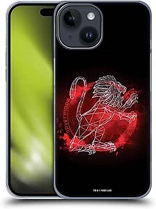 Head Case Designs Officially Licensed Harry Potter Gryffindor Deathly Hallows XVIII Hard Back Case Compatible with Apple iPhone 15